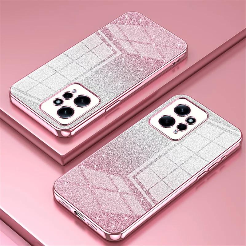 Para Xiaomi Redmi Note 12 4G Capa Macia TPU Corte Preciso Caso de Telefone Celular - Rosa