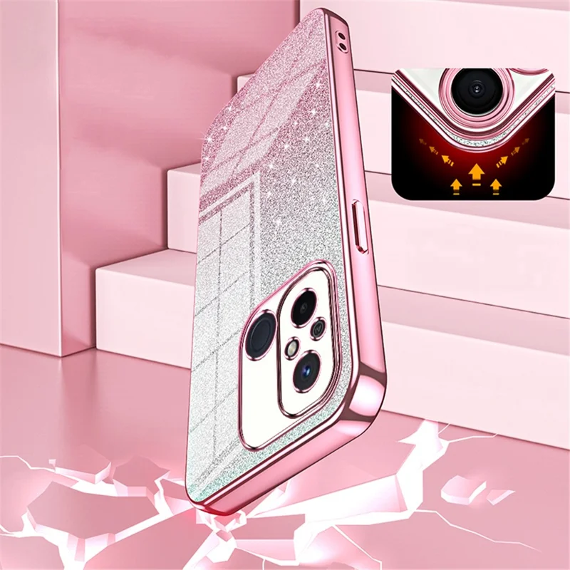 For Xiaomi Redmi 12C 4G Shockproof Shell Precise Cutout TPU Cell Phone Case - Purple