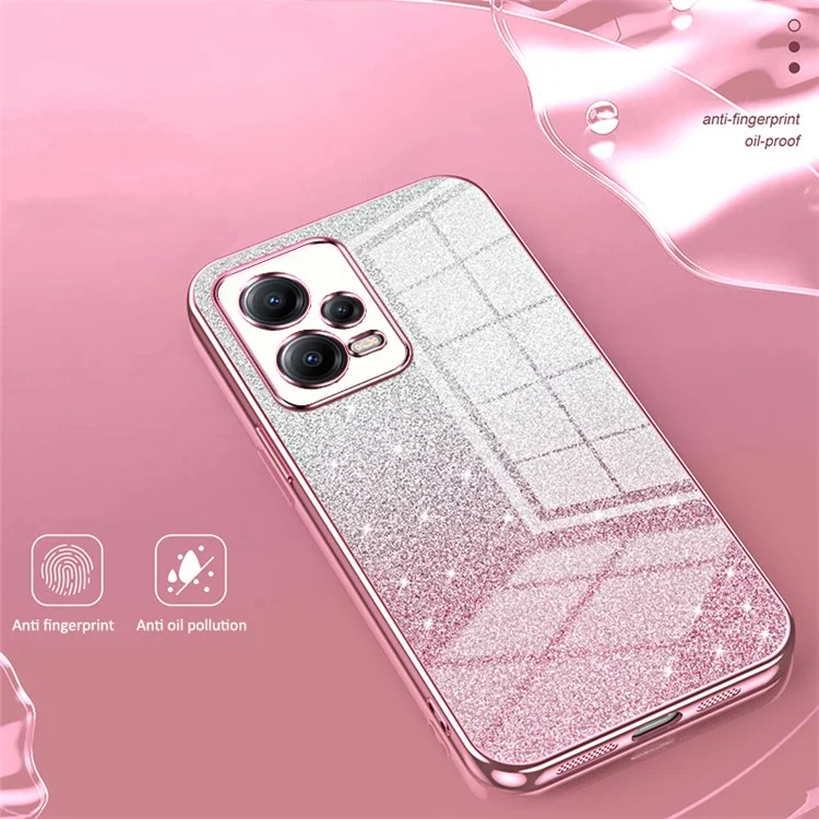 Pour Xiaomi Redmi Note 12 5G (Global) / (Inde) / Poco X5 5G Étui de téléphone portable anti-chute avec découpes précises en TPU - Rose