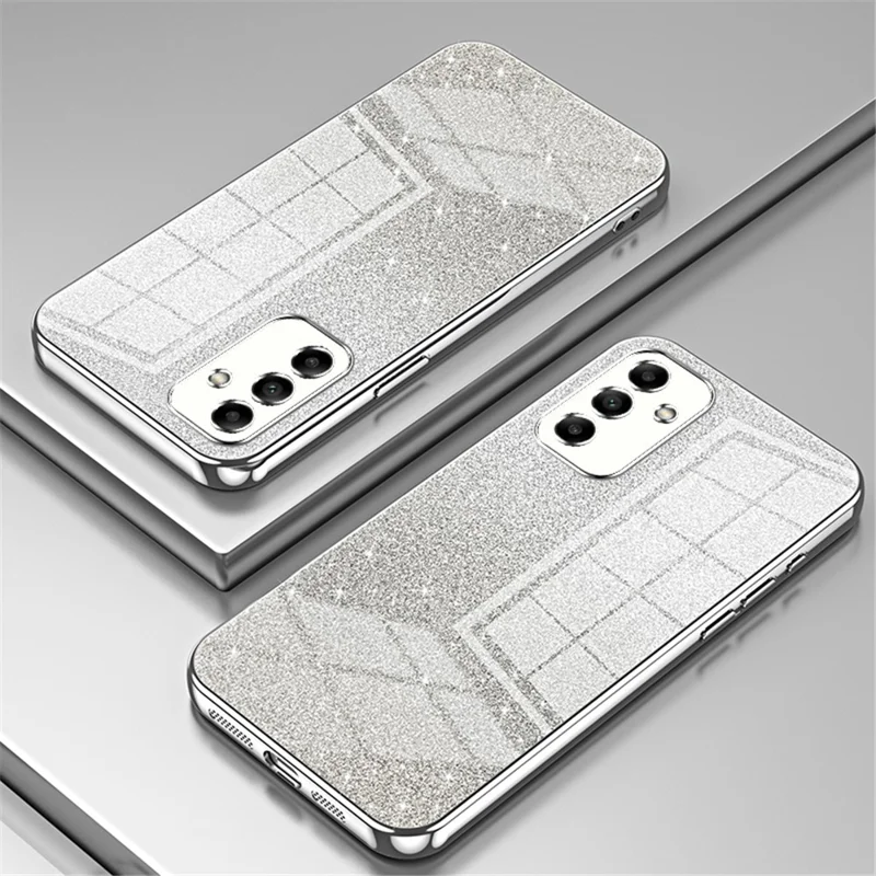 TPU Cover for Samsung Galaxy A05s 4G Precise Cutout Electroplating Cell Phone Case - Silver