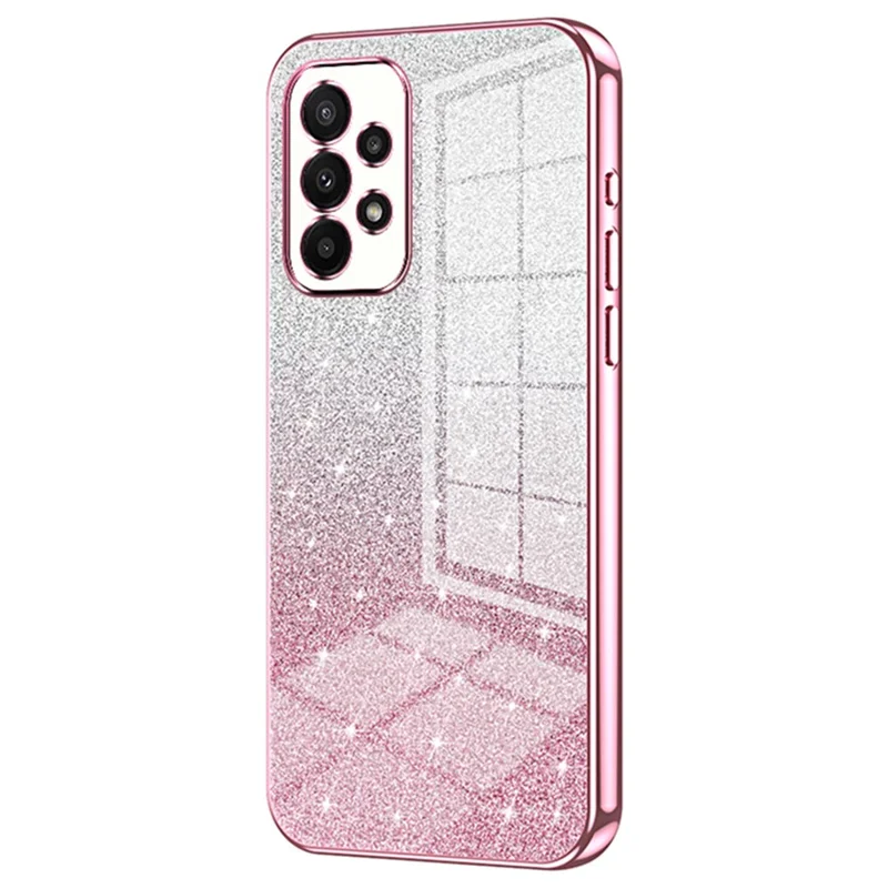 For Samsung Galaxy A23 4G / A23 5G (Global Version) Case Glitter Design TPU Precise Cutout Phone Shell - Pink