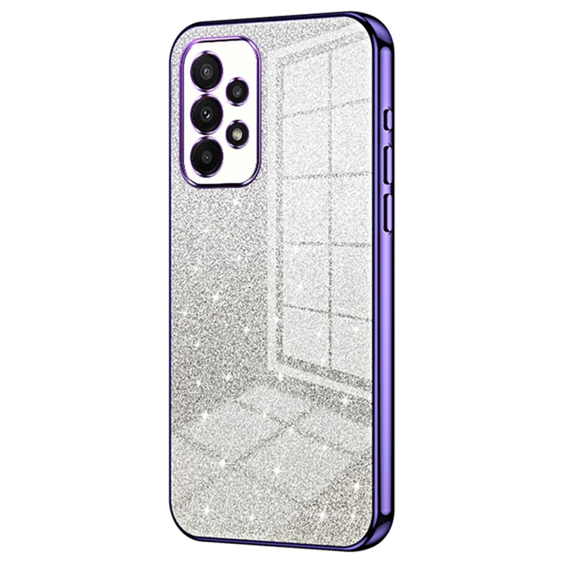 Für Samsung Galaxy A23 4G / A23 5G (Globale Version) Glitter Design TPU Präzisionsausschnitt Handyhülle - Lila