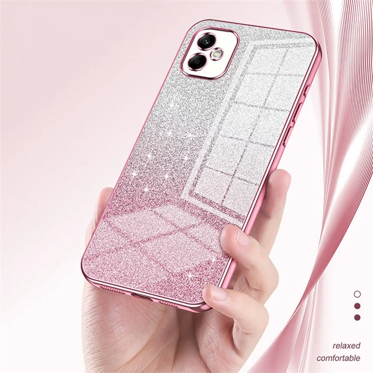 Para Samsung Galaxy A05 4G Carcasas de teléfono celular Electrochapado TPU Corte preciso Cubierta - Rosa