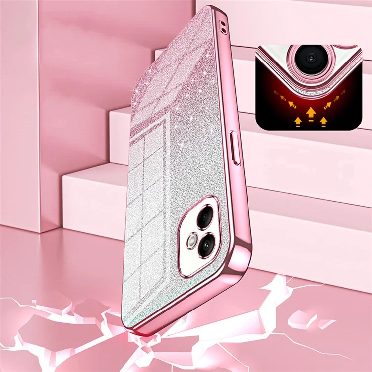 Para Samsung Galaxy A05 4G Carcasas de teléfono celular Electrochapado TPU Corte preciso Cubierta - Rosa