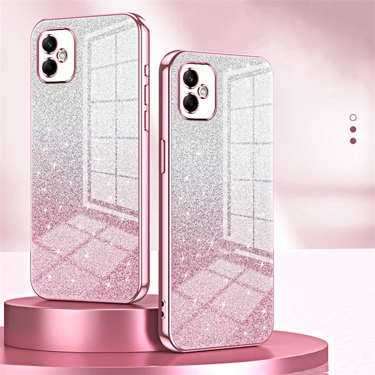 Para Samsung Galaxy A05 4G Carcasas de teléfono celular Electrochapado TPU Corte preciso Cubierta - Rosa