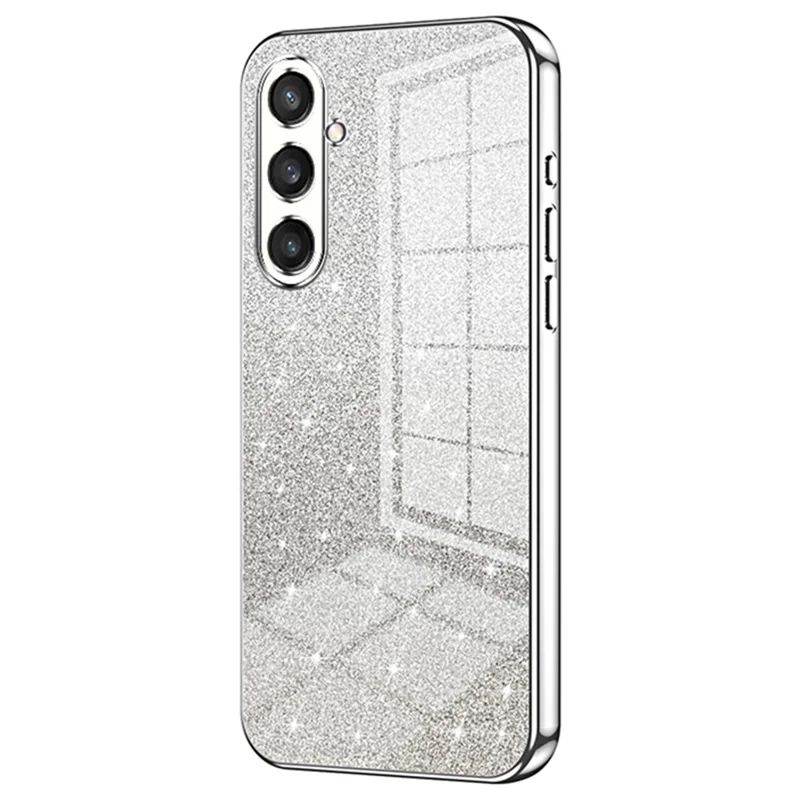 For Samsung Galaxy S23 FE Case Electroplating TPU Precise Cutout Phone Protector - Silver
