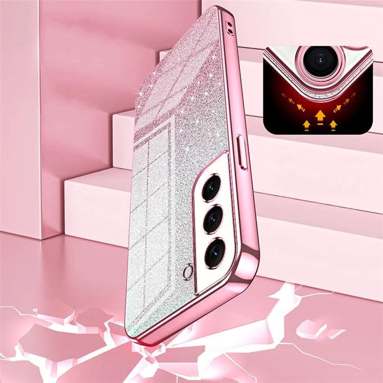 For Samsung Galaxy S22 5G Case Soft TPU Precise Cutout Smart Phone Cover - Pink
