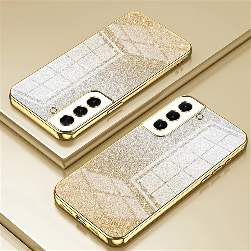 For Samsung Galaxy S22 5G Case Soft TPU Precise Cutout Smart Phone Cover - Gold
