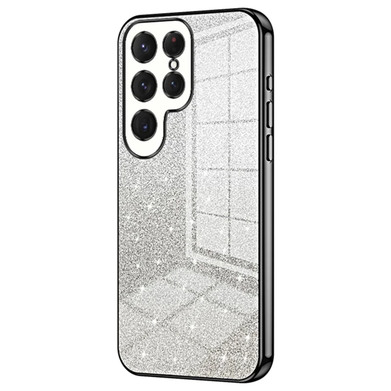 For Samsung Galaxy S23 Ultra Case Soft TPU Precise Cutout Mobile Phone Shell - Black