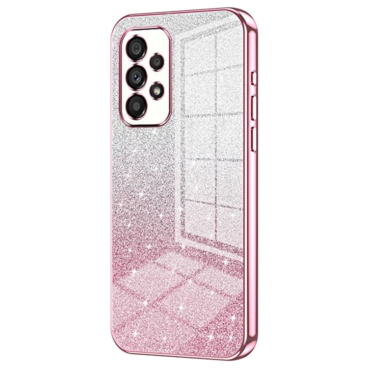Pour Samsung Galaxy A53 5G Coque de téléphone Revêtement arrière en TPU doux avec découpe précise - Rose