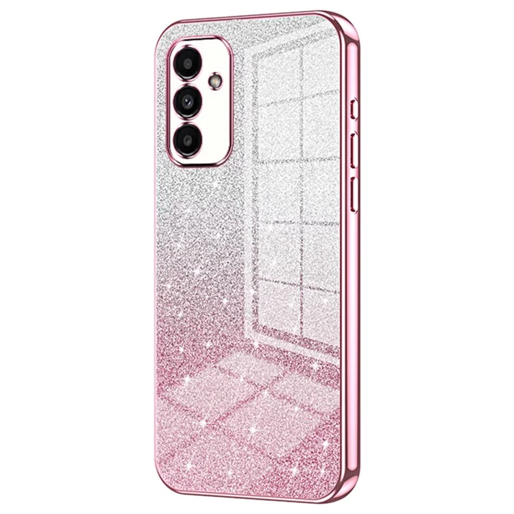 Per Samsung Galaxy A14 5G / A14 4G Case Drop Proof Glitter Precise Cutout TPU Phone Shell - Rosa