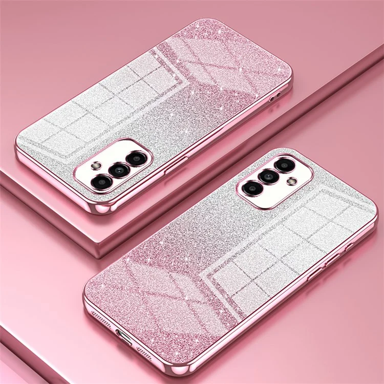 Per Samsung Galaxy A14 5G / A14 4G Case Drop Proof Glitter Precise Cutout TPU Phone Shell - Rosa