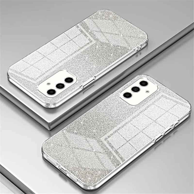 For Samsung Galaxy A14 5G / A14 4G Case Drop Proof Glitter Precise Cutout TPU Phone Shell - Transparent