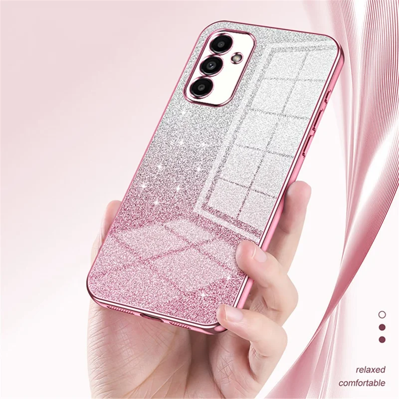 For Samsung Galaxy A14 5G / A14 4G Case Drop Proof Glitter Precise Cutout TPU Phone Shell - Transparent