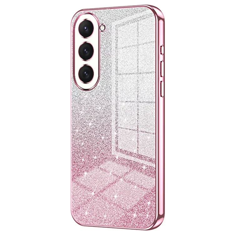 Für Samsung Galaxy S23 Slim-Fit Glitzer-Hülle mit präzisen Aussparungen, TPU-Handyhülle - Pink