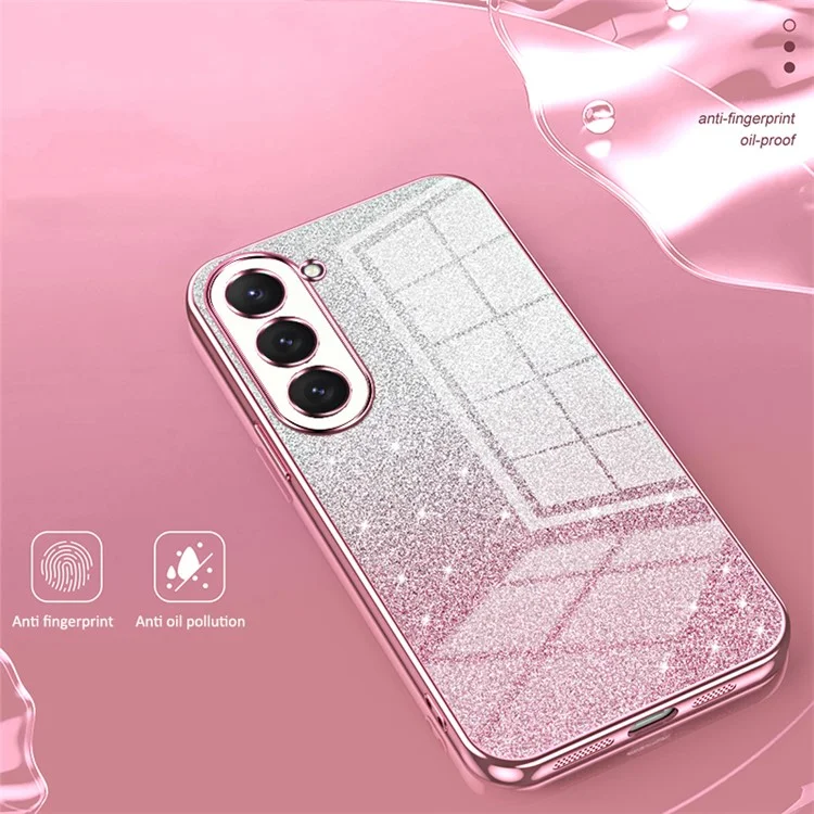 Für Samsung Galaxy S23 Slim-Fit Glitzer-Hülle mit präzisen Aussparungen, TPU-Handyhülle - Pink