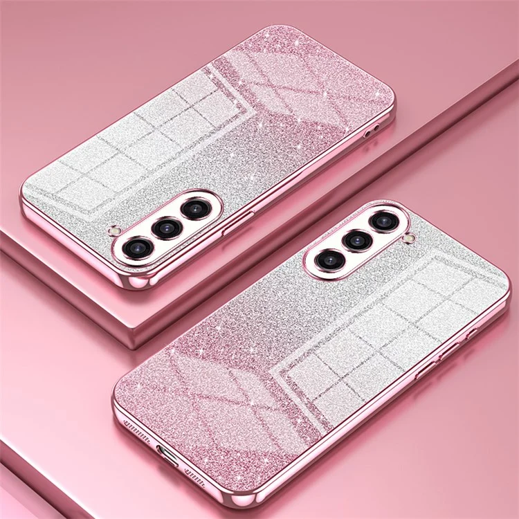 For Samsung Galaxy S23+ Case Electroplating Precise Cutout Phone Guard Cover - Pink