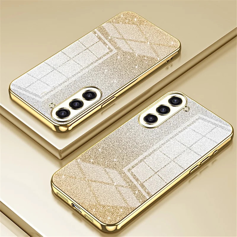 Für Samsung Galaxy S23+ Hülle Galvanik Präziser Ausschnitt Handy Schutzhülle - Gold
