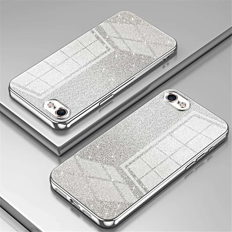 For iPhone 7 / 8 / SE (2020) / SE (2022) Cell Phone Case Precise Cutout TPU Back Cover - Silver