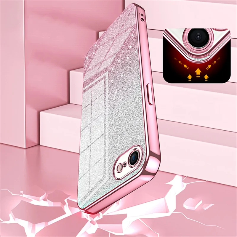 For iPhone 7 / 8 / SE (2020) / SE (2022) Cell Phone Case Precise Cutout TPU Back Cover - Silver