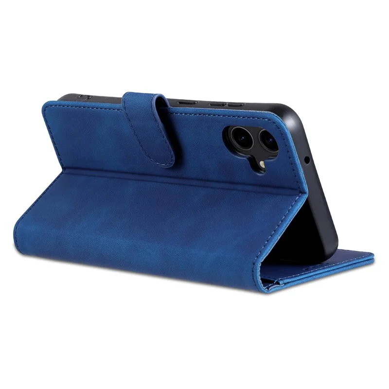 AZNS For Samsung Galaxy A05 4G Cell Phone Case PU Leather Wallet Cover with Stand - Blue