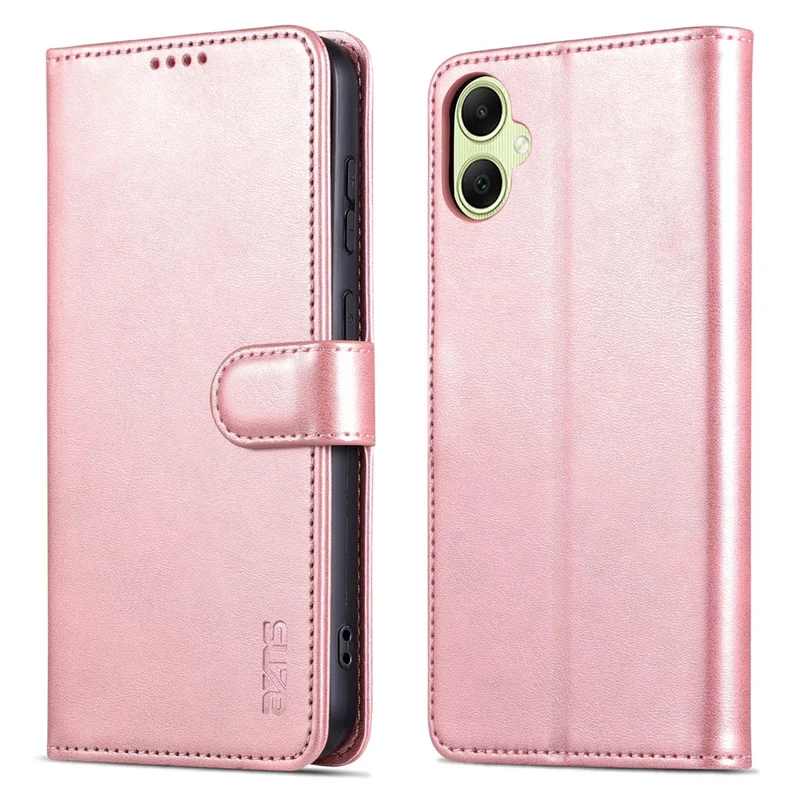 AZNS For Samsung Galaxy A05 4G Cell Phone Case PU Leather Wallet Cover with Stand - Rose Gold