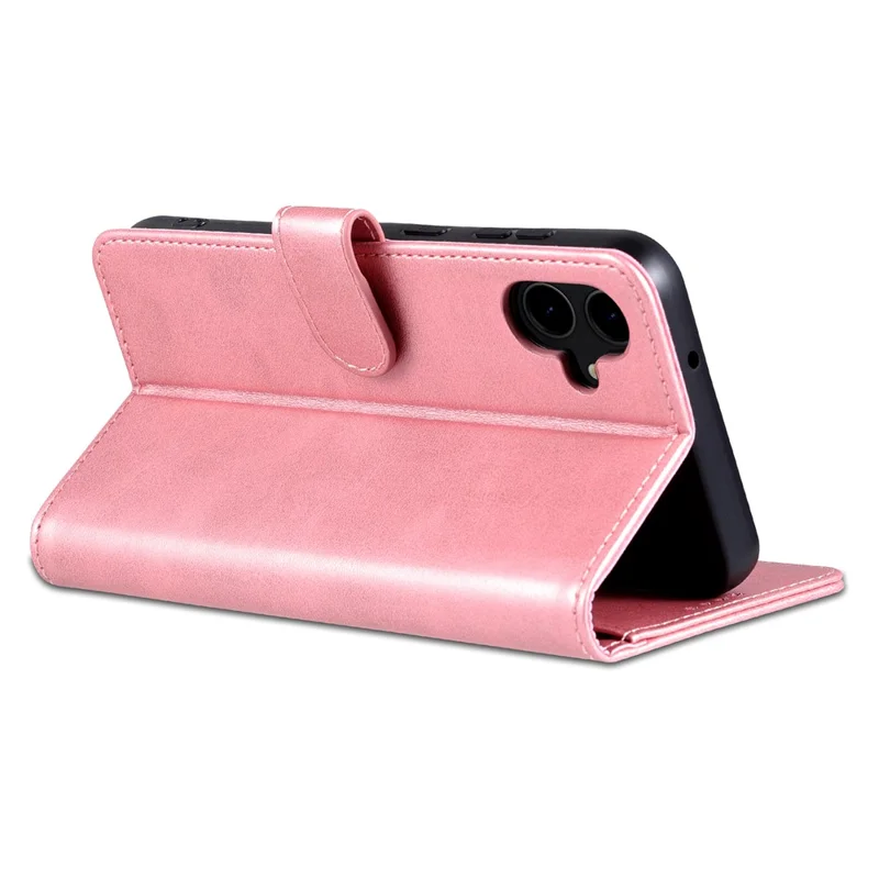 AZNS For Samsung Galaxy A05 4G Cell Phone Case PU Leather Wallet Cover with Stand - Rose Gold