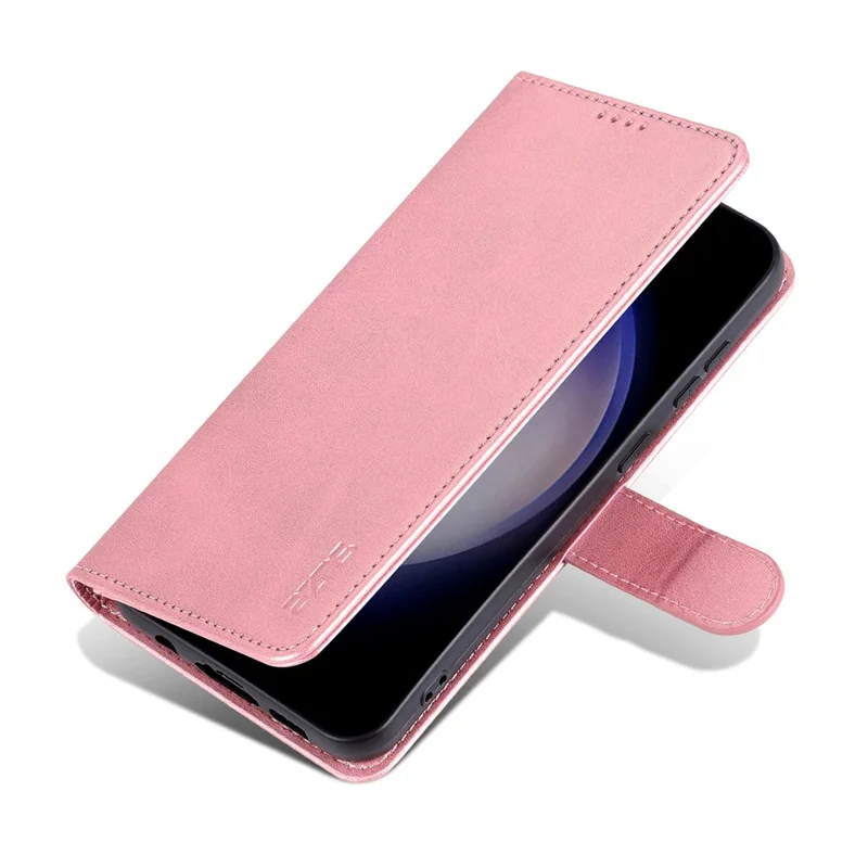 AZNS For Samsung Galaxy A05 4G Cell Phone Case PU Leather Wallet Cover with Stand - Rose Gold