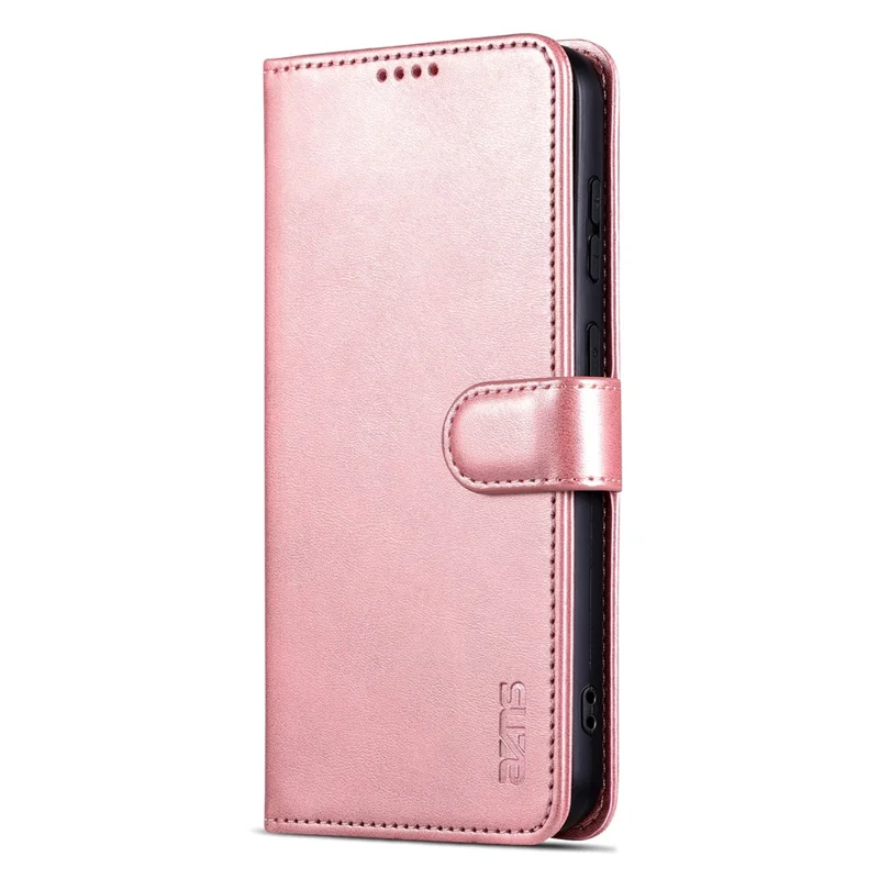 AZNS For Samsung Galaxy A05 4G Cell Phone Case PU Leather Wallet Cover with Stand - Rose Gold