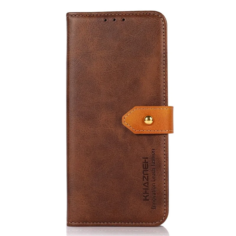 KHAZNEH For Xiaomi Redmi Note 13 Pro 5G / Poco X6 5G Cell Phone Case PU Leather Full Protection Cover - Brown
