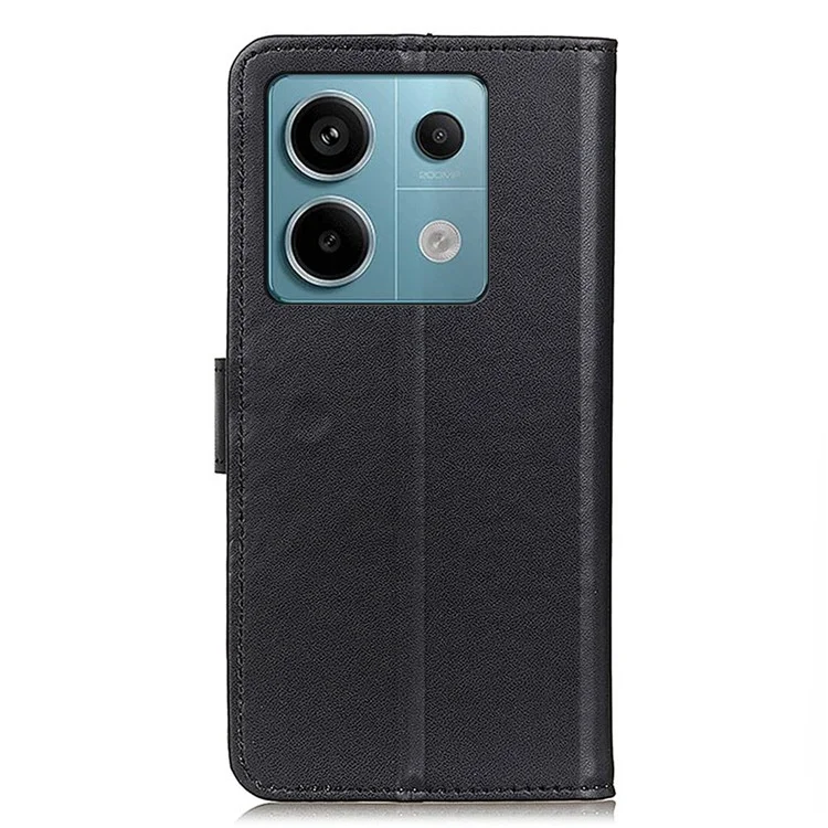 For Xiaomi Redmi Note 13 Pro 5G / Poco X6 5G Cell Phone Case Shockproof PU Leather Wallet Cover - Black