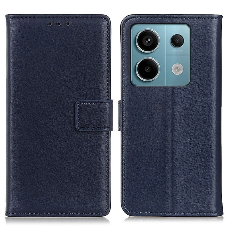 For Xiaomi Redmi Note 13 Pro 5G / Poco X6 5G Cell Phone Case Shockproof PU Leather Wallet Cover - Blue