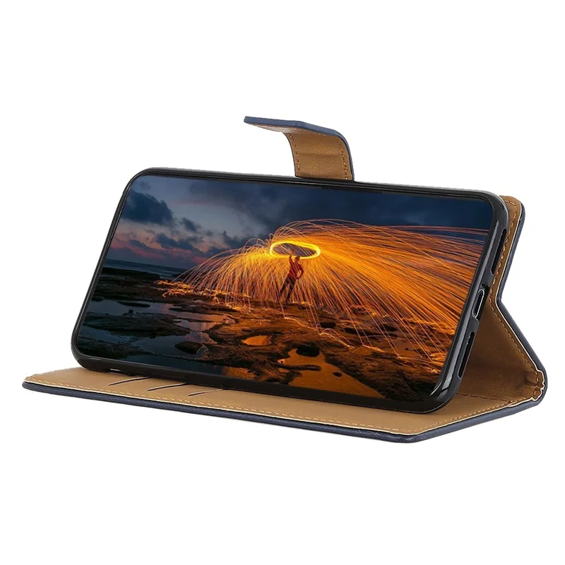 For Xiaomi Redmi Note 13 Pro 5G / Poco X6 5G Cell Phone Case Shockproof PU Leather Wallet Cover - Blue