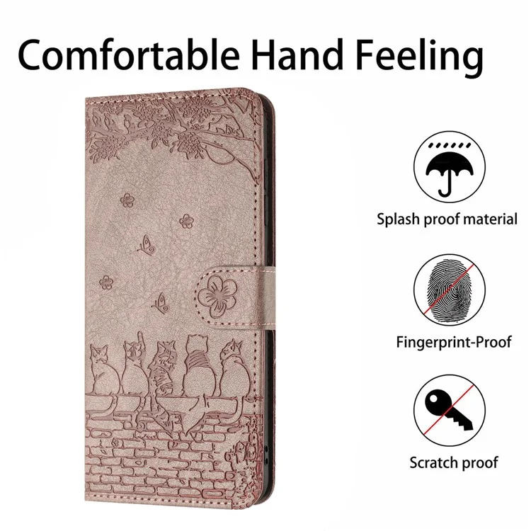 Для чехла Samsung Galaxy A15 5G PU Leather Wallet Cell Phone Case с ремешком - фиолетовый