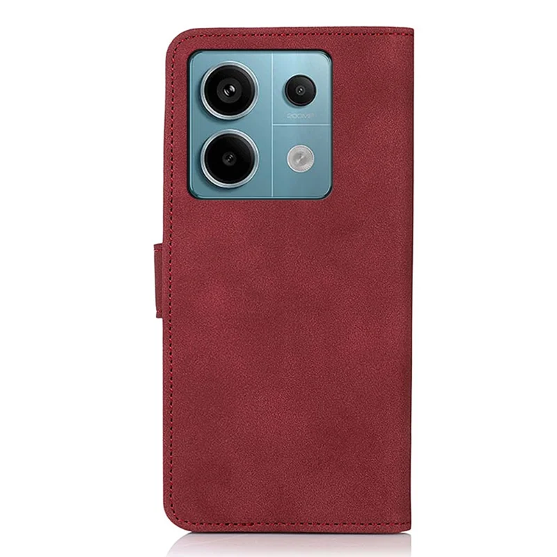 KHAZNEH For Xiaomi Redmi Note 13 Pro 5G / Poco X6 5G Cell Phone Case PU Leather Wallet Flip Cover - Red