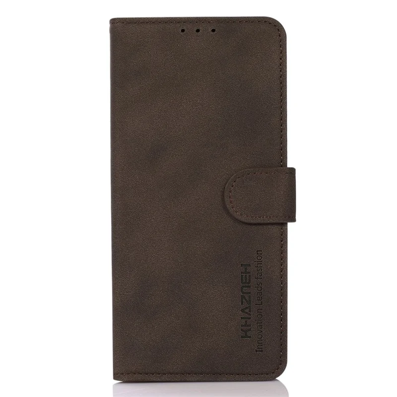 KHAZNEH For Xiaomi Redmi Note 13 Pro 5G / Poco X6 5G Cell Phone Case PU Leather Wallet Flip Cover - Brown