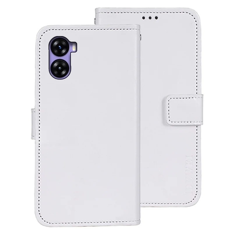 IDEWEI Für Umidigi G3 Handyhülle PU-Leder Crazy Horse Textur Brieftasche Hülle - Weiß