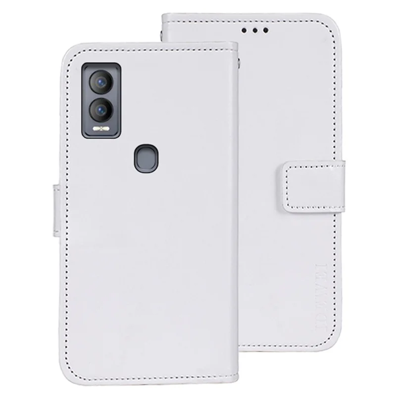 IDEWEI For AT&T Propel 5G Cell Phone Case Shockproof Flip Leather Wallet Cover - White