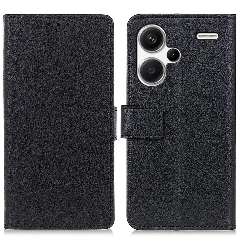 Для Xiaomi Redmi Note 13 Pro+ 5G Чехлы для сотовых телефонов Ударостойкий кожаный чехол - Черный