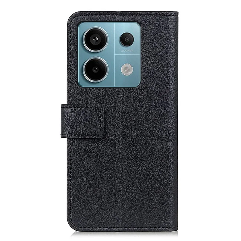 Чехлы для сотовых телефонов Xiaomi Redmi Note 13 Pro 5G / Poco X6 5G из искусственной кожи с бумажником - черный