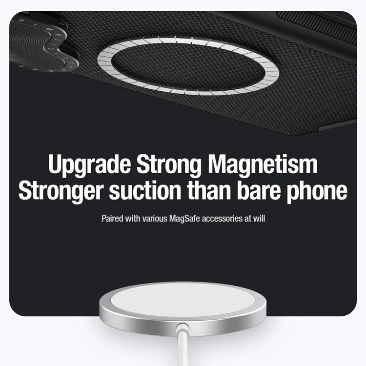 NILLKIN Für Samsung Galaxy S24 Ultra Hülle PC+TPU Magnetische Texturierte Prop Kickstand Handyhülle