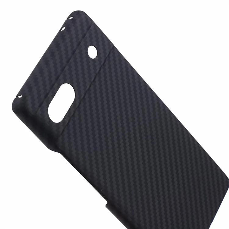 For Google Pixel 6a Black Case 1500D Coarse Texture Aramid Fiber Shockproof Phone Shell with Precise Cutout