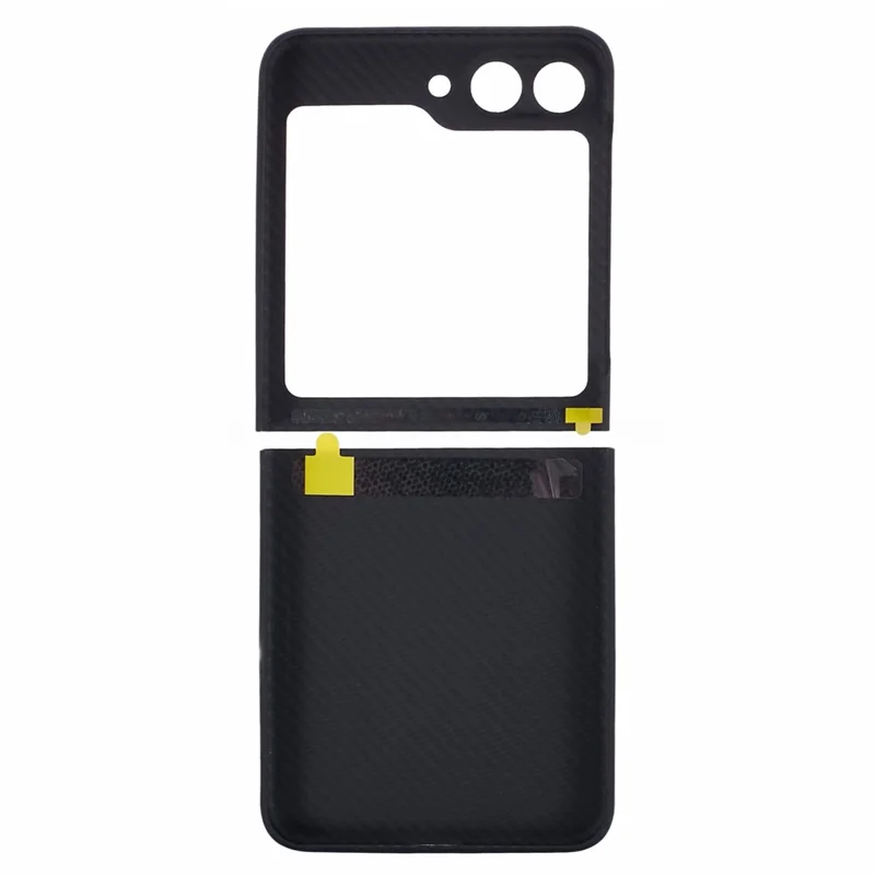 Precise Cutout Fine Textured Black Phone Case for Samsung Galaxy Z Flip5 5G Case Aramid Fiber Shockproof Cover