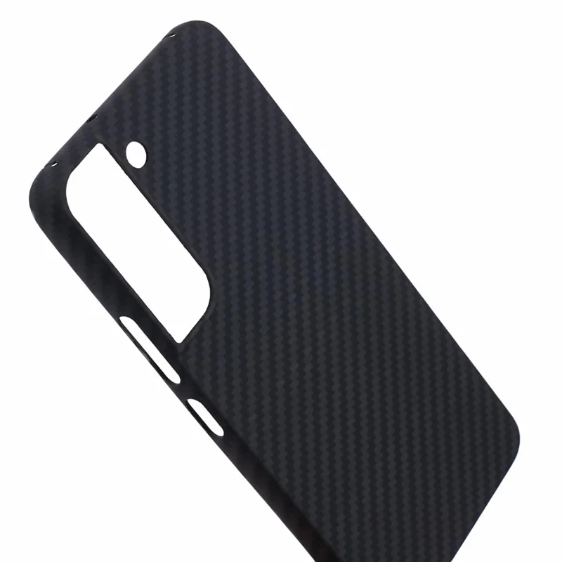 Aramid Fiber Case для Samsung Galaxy S23+ Carbon Fiber 1500D Coarse Texture Чехол для телефона - Черный