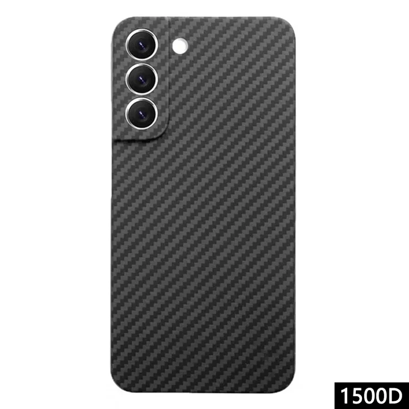 For Samsung Galaxy S23+ Case Aramid Fiber 1500D Coarse Texture Precise Lens Cutout Black Phone Protector