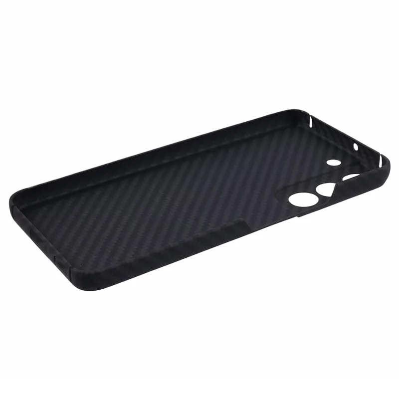 For Samsung Galaxy S23+ Case Aramid Fiber 1500D Coarse Texture Precise Lens Cutout Black Phone Protector