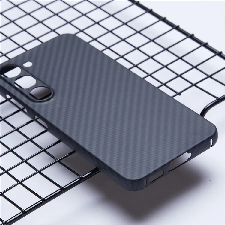 Für Samsung Galaxy S23 Case 1500D Grobe Textur Aramid-Faser Smartphone-Abdeckung mit präzisem Ausschnitt - Schwarz
