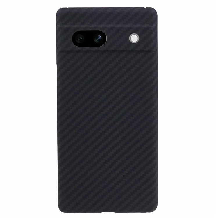 Aramid Fiber Phone Case for Google Pixel 7a Cover 1500D Coarse Texture Carbon Fiber Back Shell with Precise Cutout - Black