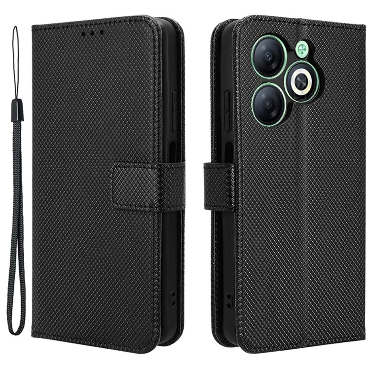 Per Infinix Smart 8 4G X6525 / Smart 8 HD 4G Custodia per telefono Pelle PU Portafoglio Magnetico Custodia per cellulare - Nero