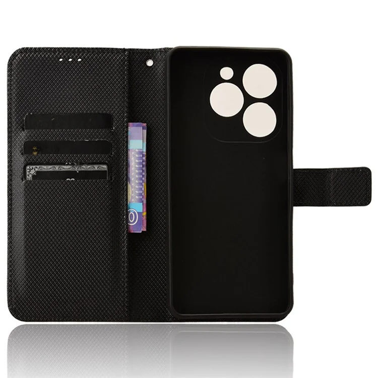 Per Infinix Smart 8 4G X6525 / Smart 8 HD 4G Custodia per telefono Pelle PU Portafoglio Magnetico Custodia per cellulare - Nero
